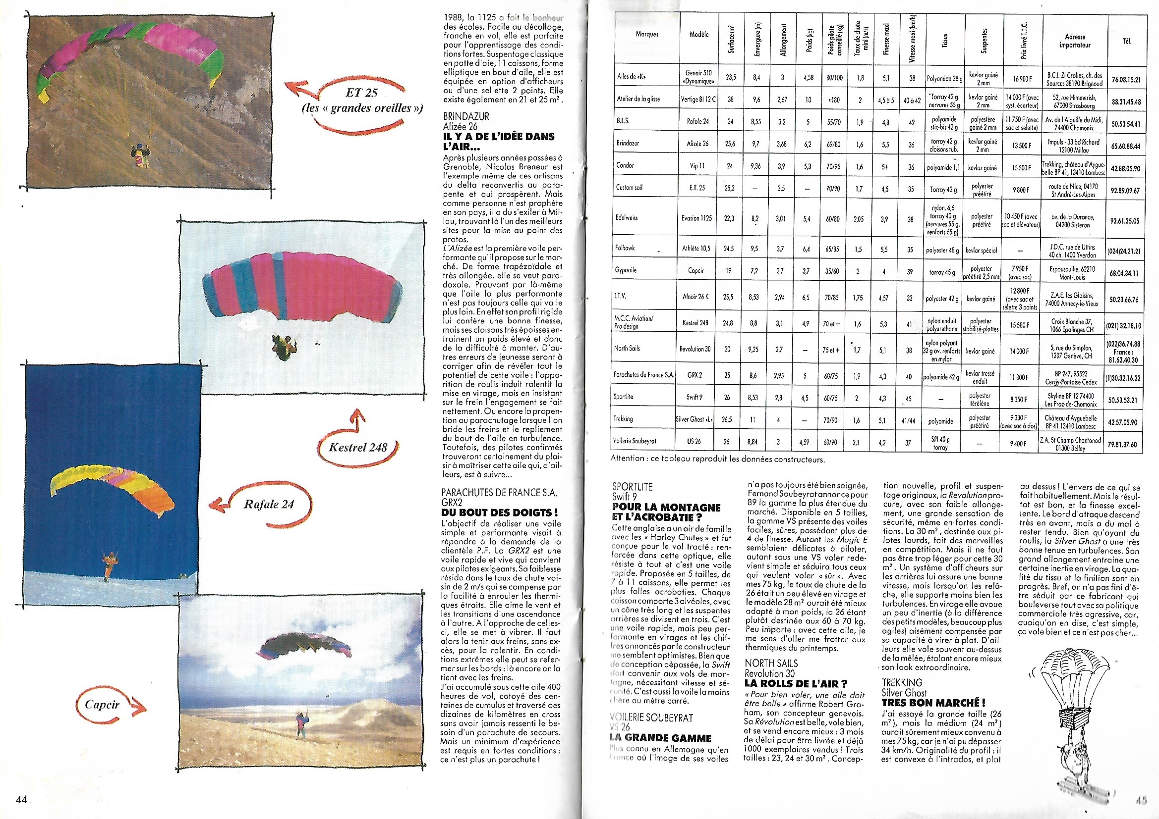 Parapente Mag premier numéro: Pages 44 et 45