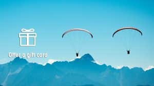 Offer a paragliding gift card