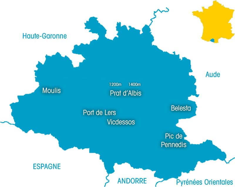 Carte interactive des balise météo d' Ari!ège Occitanie