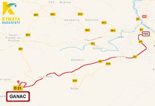 Plan et itinéraire vers le rendez-vous de Ganac